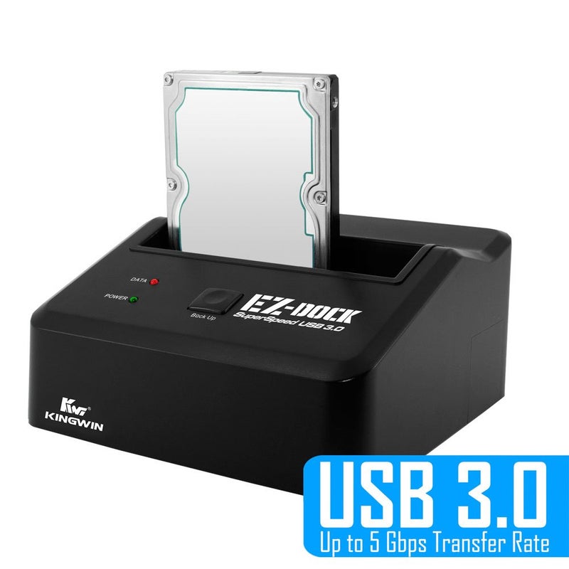 Kingwin USB 3.0 Hard Drive Docking Station for 2.5â€ & 3.5â€ SATA HDD/SSD, Hot Swap, Tool-Free, UASP Support, 5Gbps High-Speed Transfer, PC Laptop Backup & Storage. - Image 5